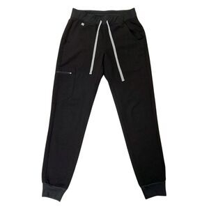 Figs Zamora Jogger Scrub Pants Womens XS Black Comfort Classic Fit Uniform Work
